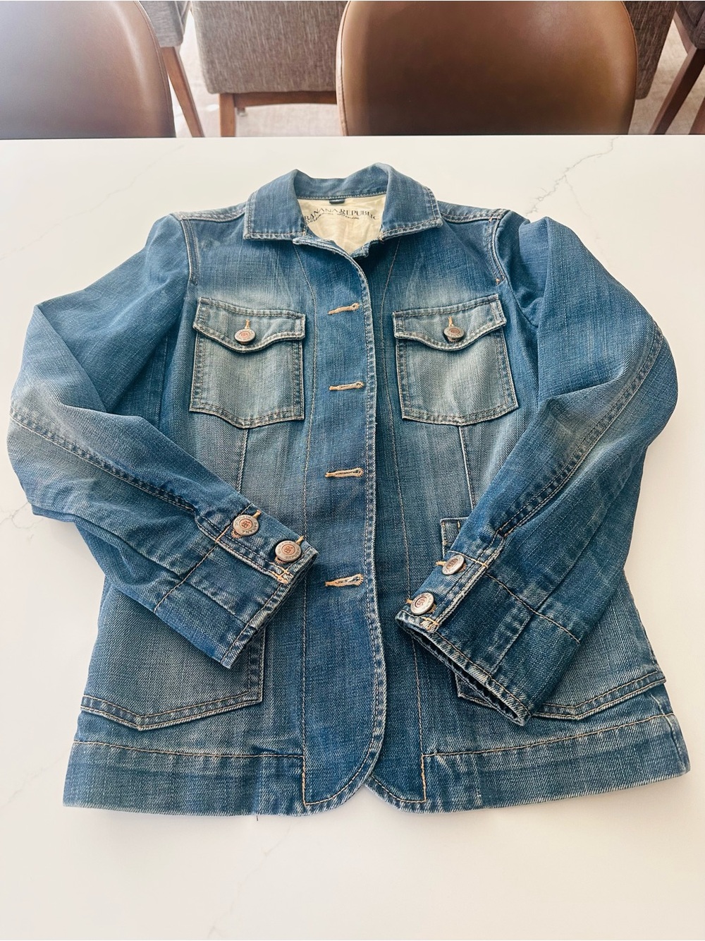 Banana Republic Washed Blue Denim Jacket